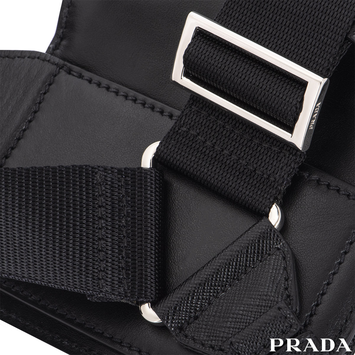 Saffiano leather crossbody bag Prada Black in Leather - 35928315